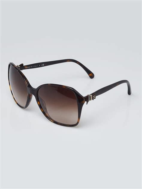 chanel 5205 a square charm dark tortoise bow sunglasses|CHANEL Sunglasses: Square Sunglasses, acetate — Fashion.